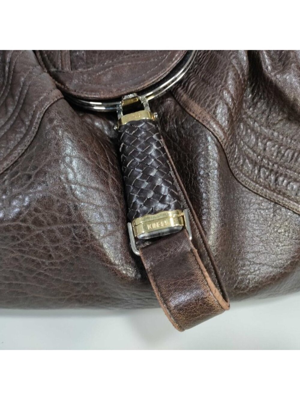 Fendi Spy Bag Nappa Leather Handbag Dark Brown - Picture 5 of 16